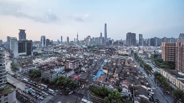 上海城市风景-1视频素材