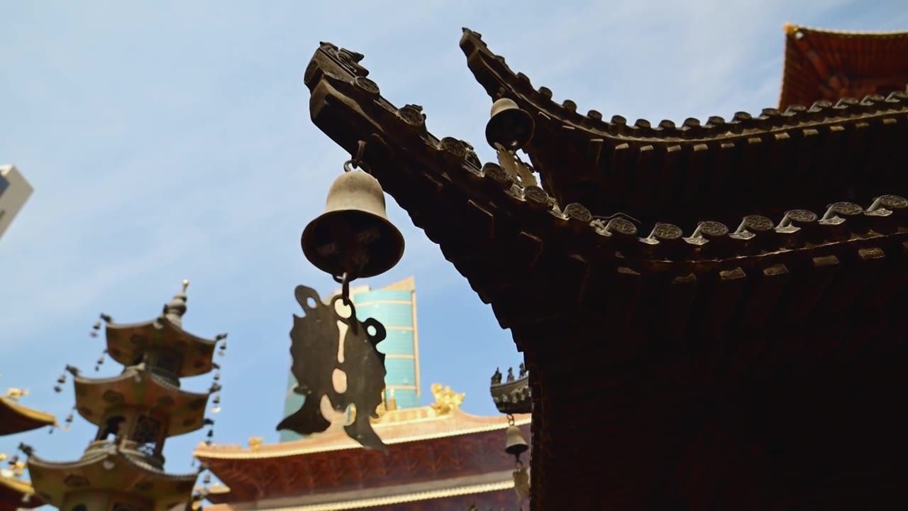 上海市静安区百年古刹静安寺视频下载