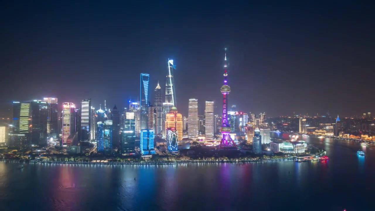 上海城市天际线延时摄影视频素材