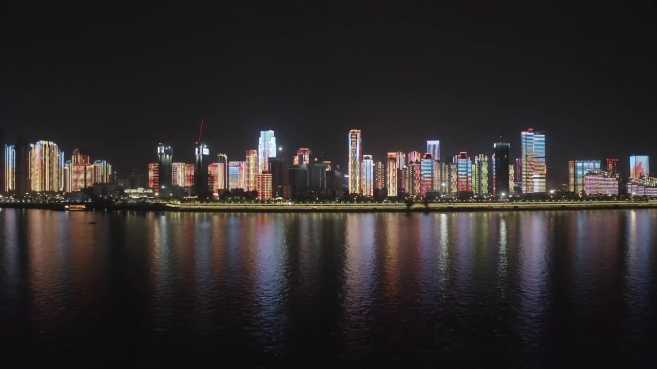 湖北武汉长江沿江风光航拍视频视频素材