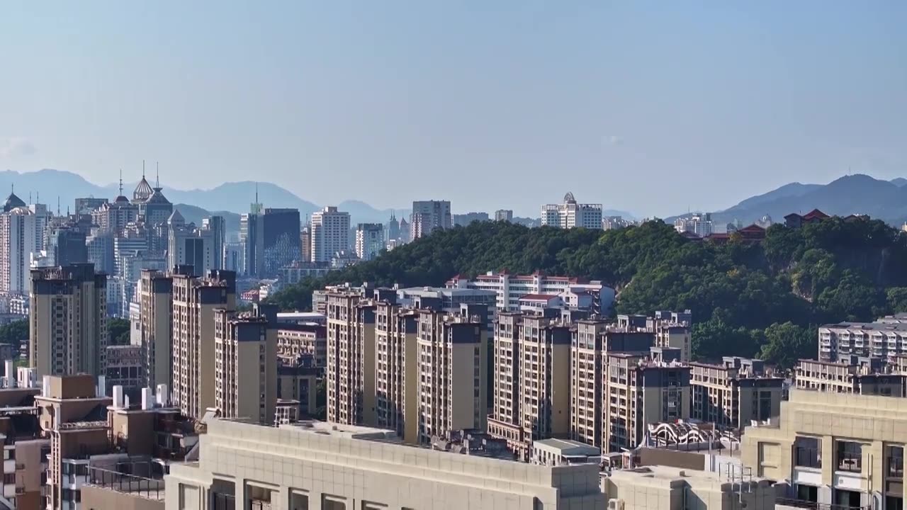 福州东二环周边城市建筑风光视频下载