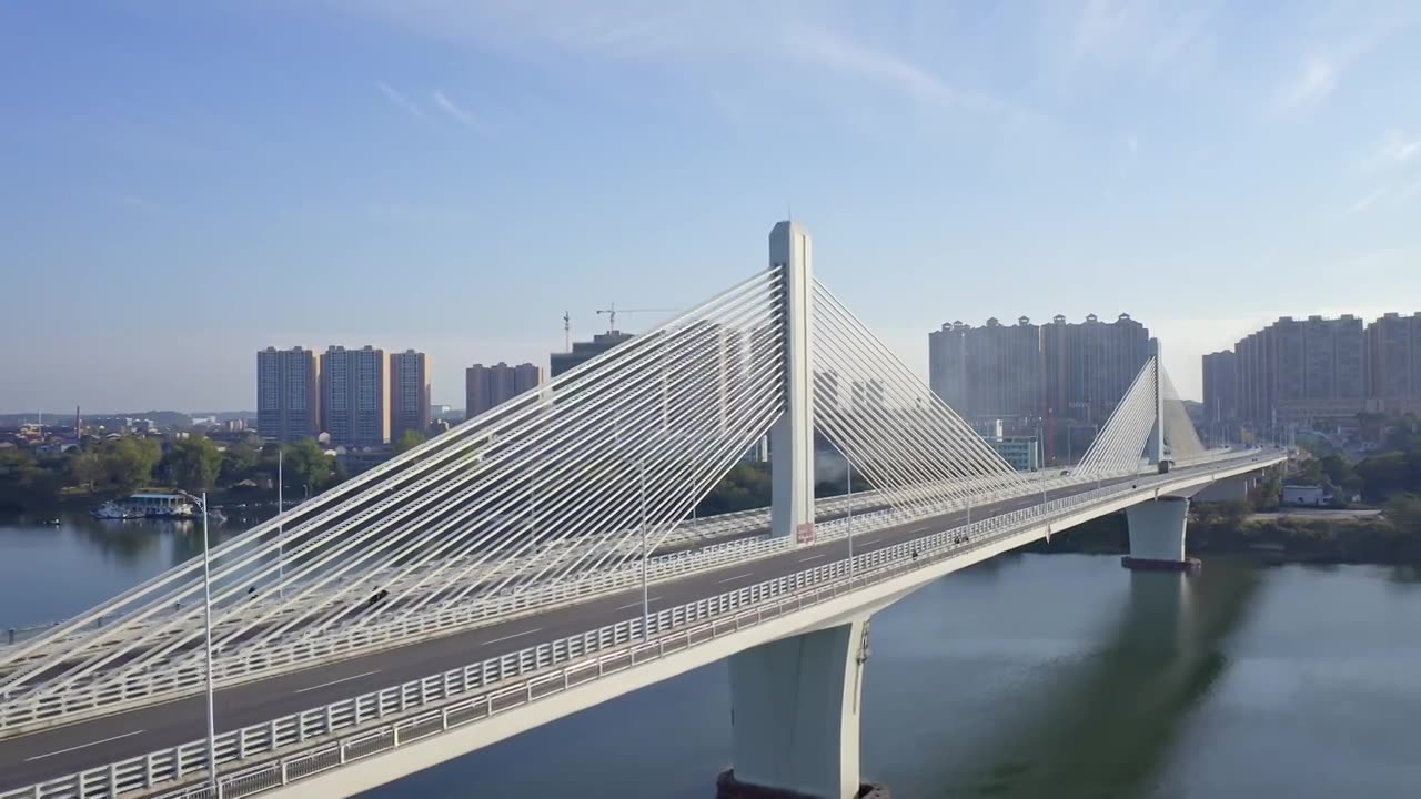 湖南衡阳市城市风光航拍视频视频素材