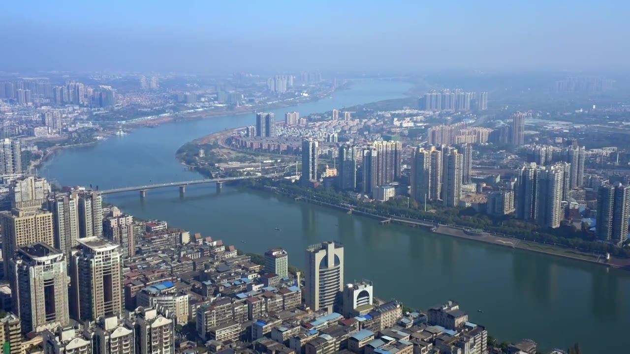 湖南衡阳市城市风光航拍视频视频下载