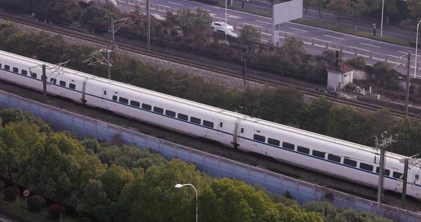 江苏省无锡市火车站京沪铁路高铁运输画面视频素材