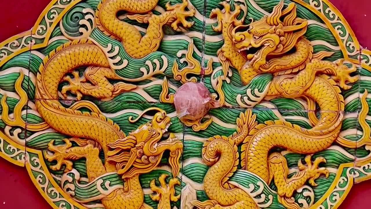北京故宫龙雕塑雕刻壁画合集视频下载