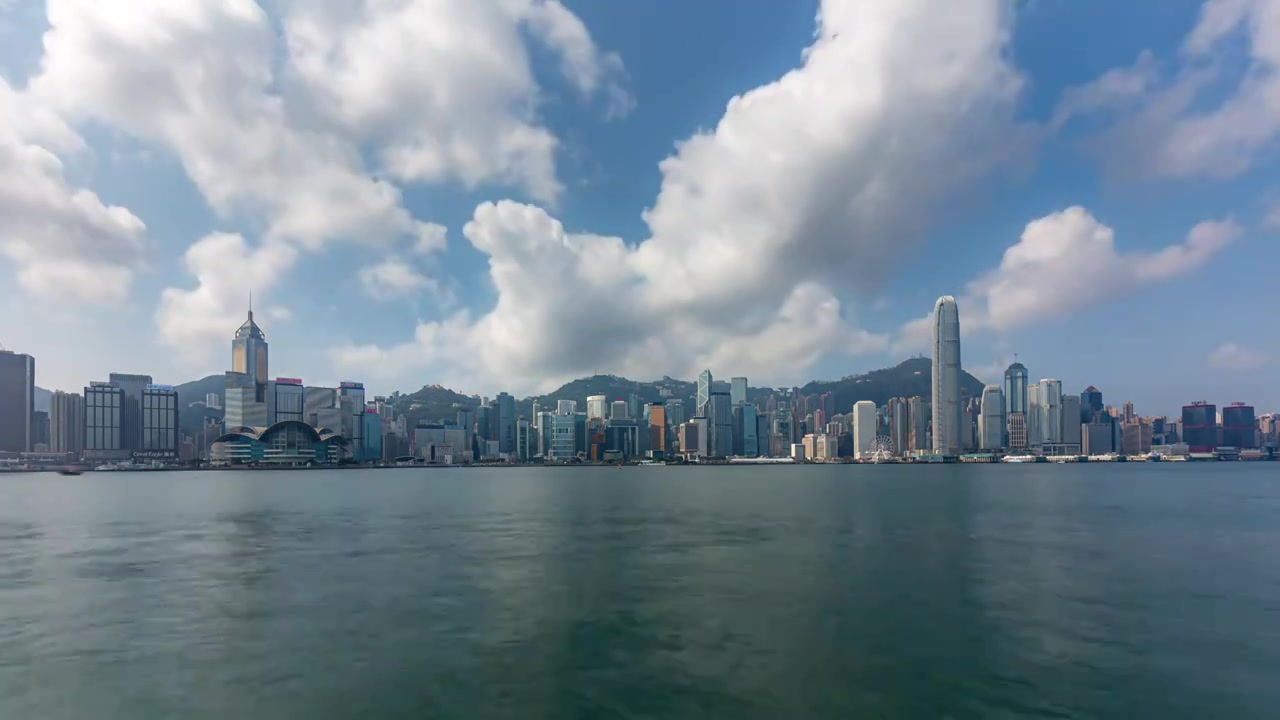 中国香港中环金融中心白天延时视频下载