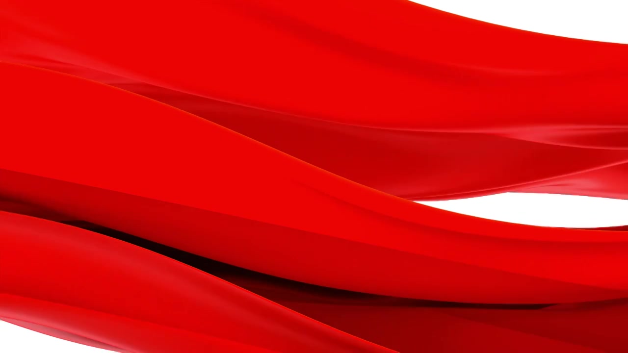 流动红色布料红旗飘动3D渲染动画视频下载