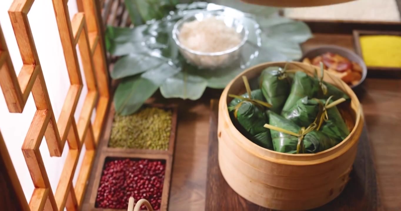 端午节吃粽子,热气腾腾视频下载