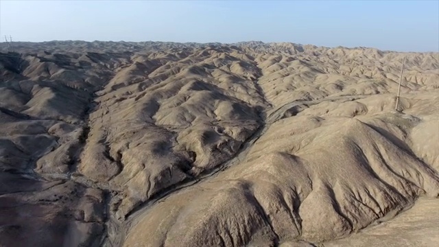 航拍中国西部戈壁滩自然景观视频素材