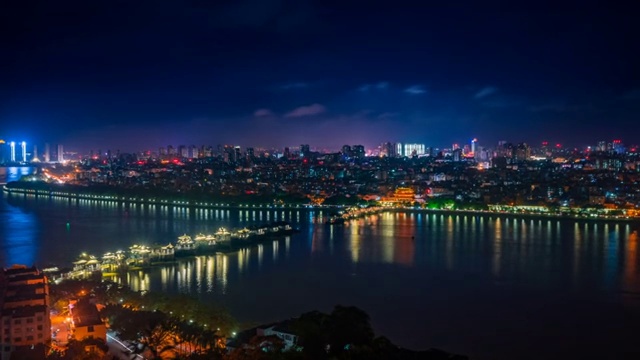 夏季潮州广济桥入夜视频素材
