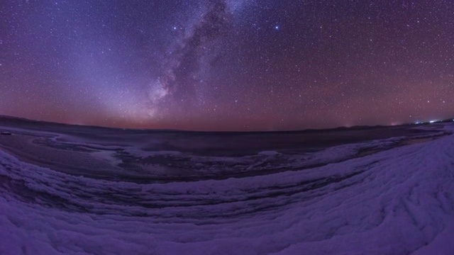 青海湖冰冻星空银河视频下载