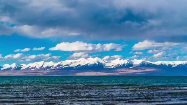 哈拉湖祁连雪山主峰团结峰视频下载