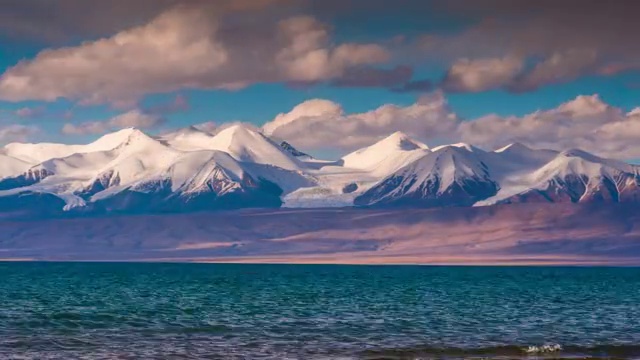 祁连雪山主峰团结峰 哈拉湖视频素材