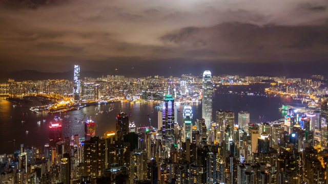 中国香港夜景视频素材