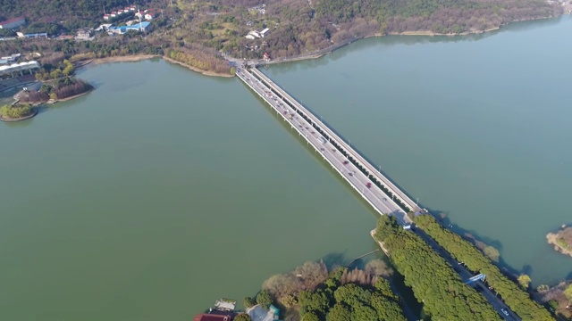 Wuxi lihu lake scenery视频素材