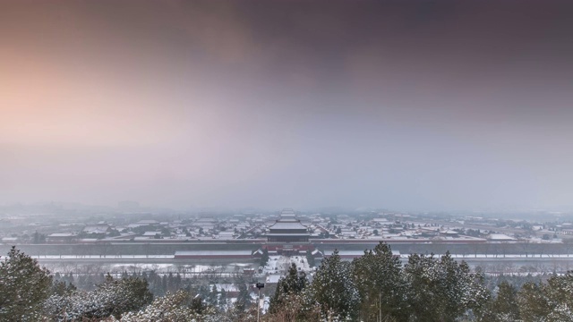 雪后紫禁城视频素材