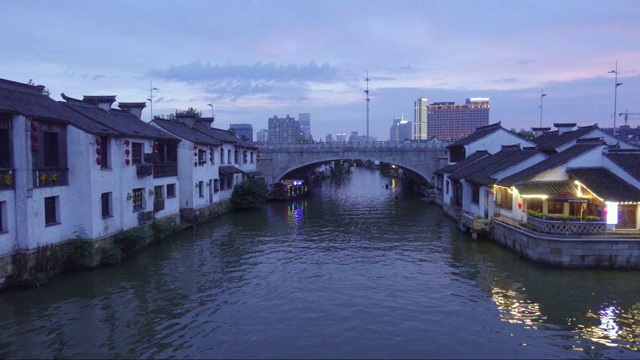 Qingqing bridge ancient canal scenic spot视频素材