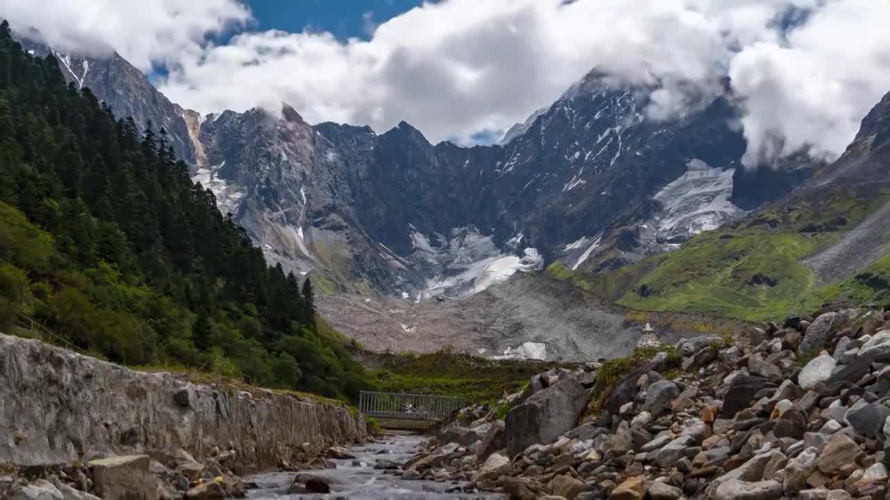 4K中国西藏林芝秘境墨脱自然风光延时合集视频素材