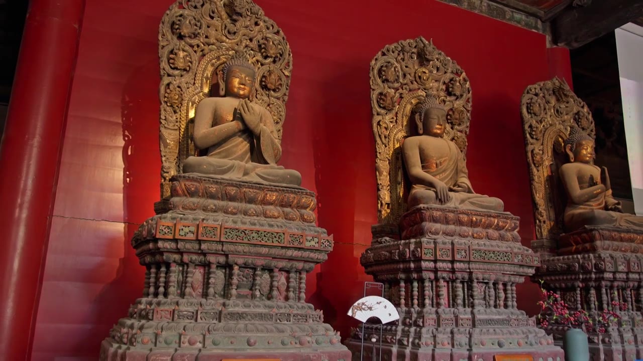 寺庙的佛像视频下载