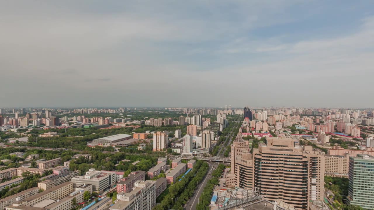 中国北京市城市风光：朝阳区东三环视频下载