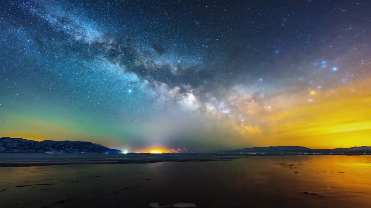 赛里木湖银河视频素材