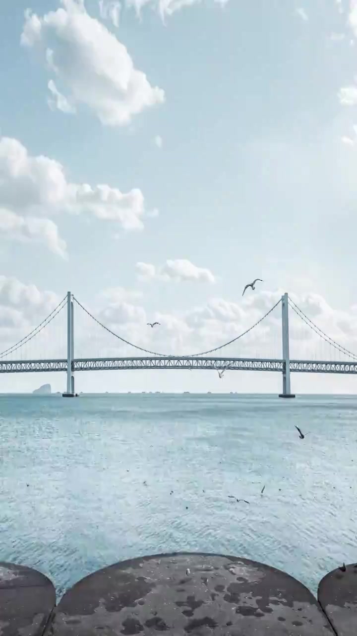 中国辽宁大连星海湾大桥延时视频下载