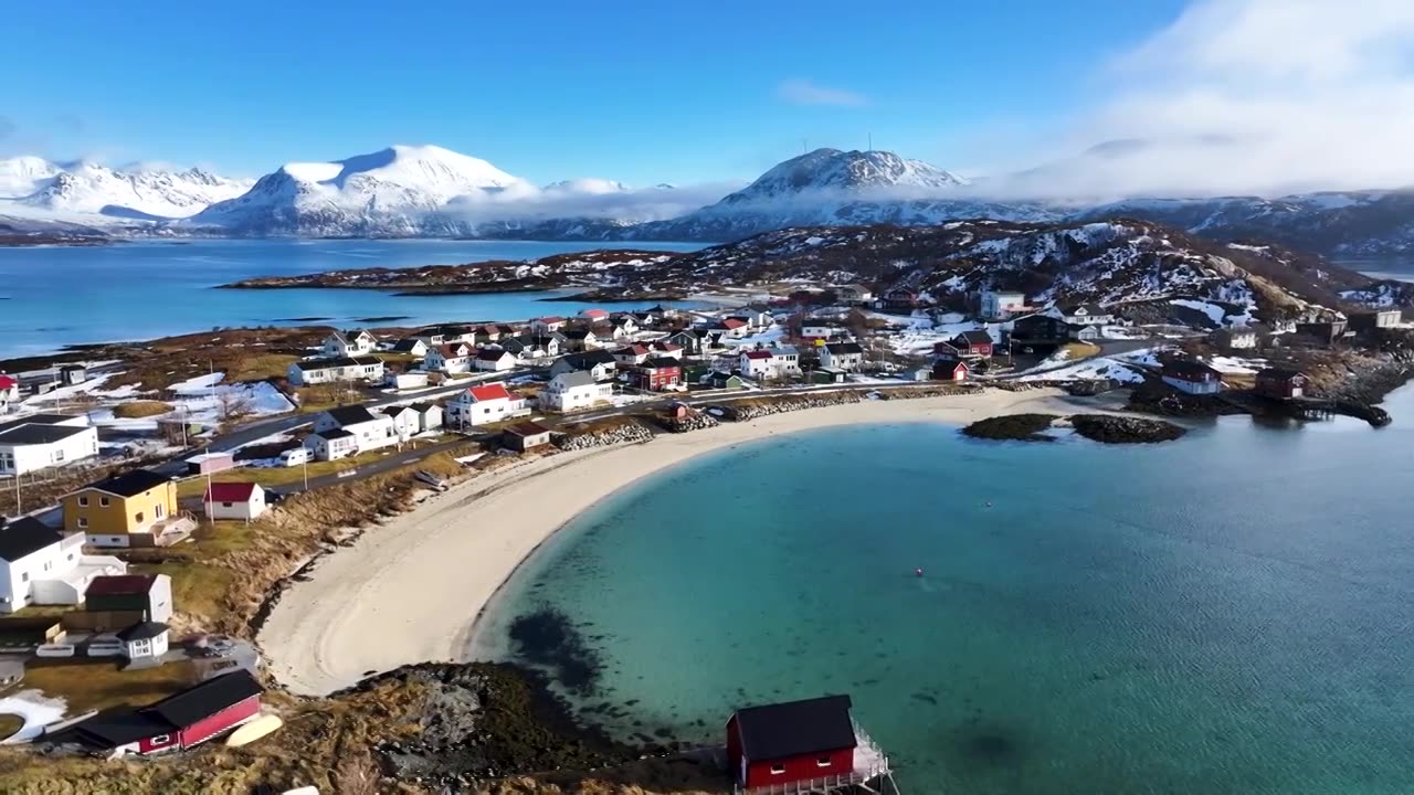4K航拍挪威索玛若伊岛无限风光视频下载