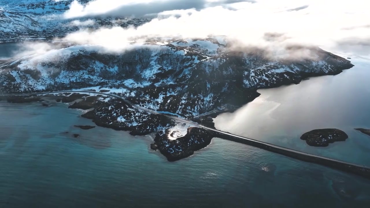 4K航拍北欧挪威索玛若伊岛无限风光美景视频素材