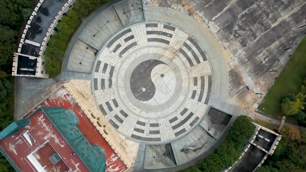 南昌瓷板画艺术博物馆巨鼎建筑风光航拍视频下载