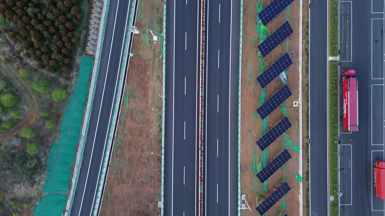 高速公路服务区 光伏储能充电站视频下载
