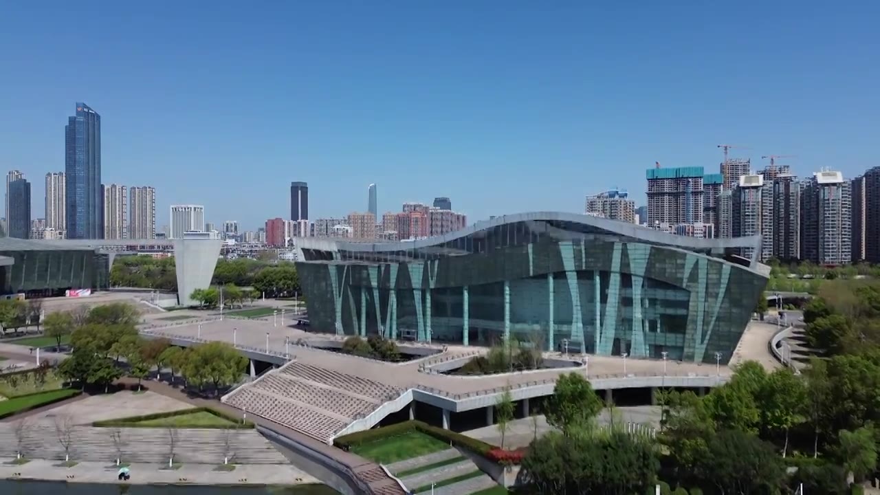 武汉琴台城市天际线视频下载