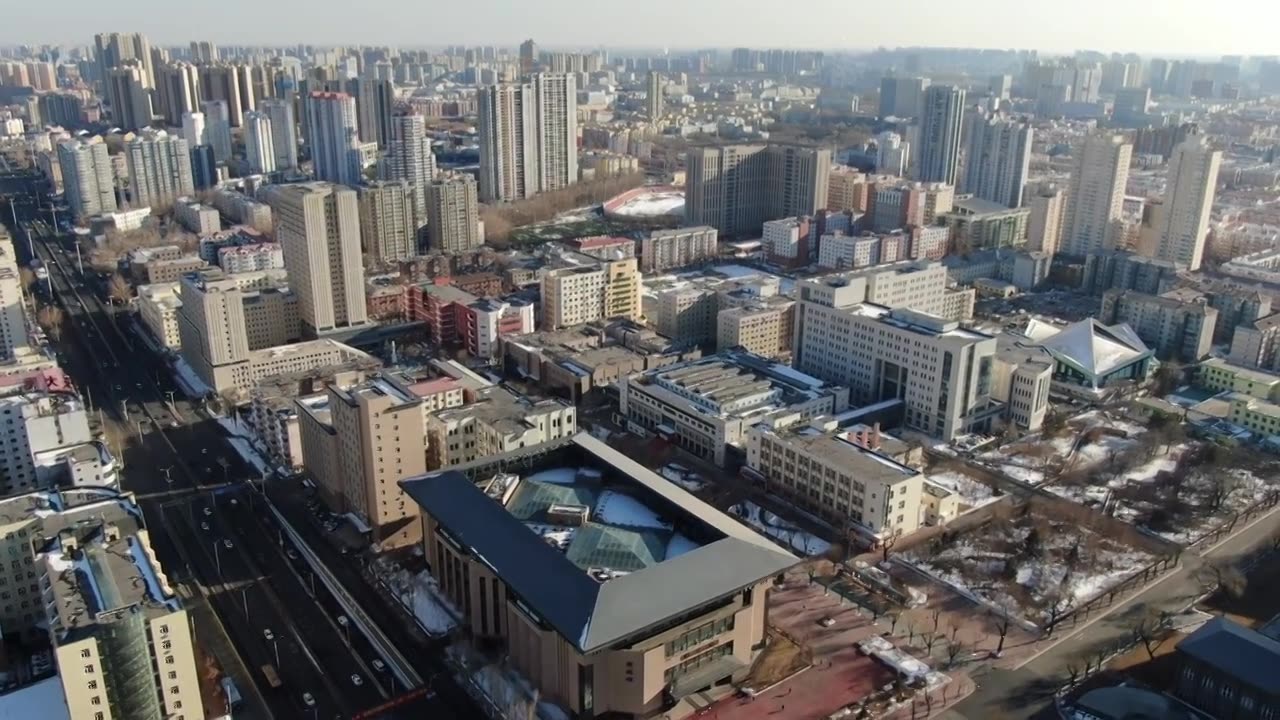 哈尔滨工业大学 校园 图书馆视频素材