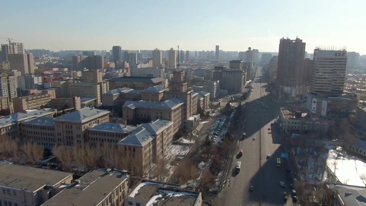 哈尔滨工业大学 主楼视频素材