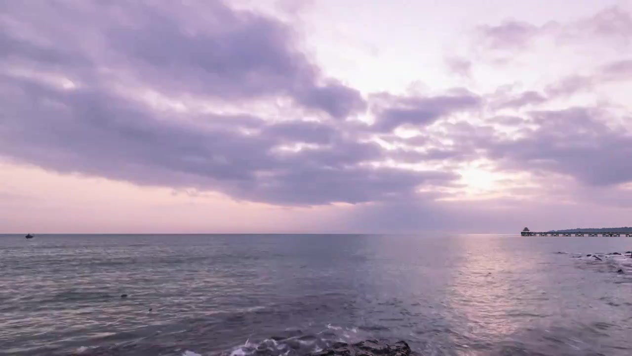 海南临高解放公园风光定位延时视频素材