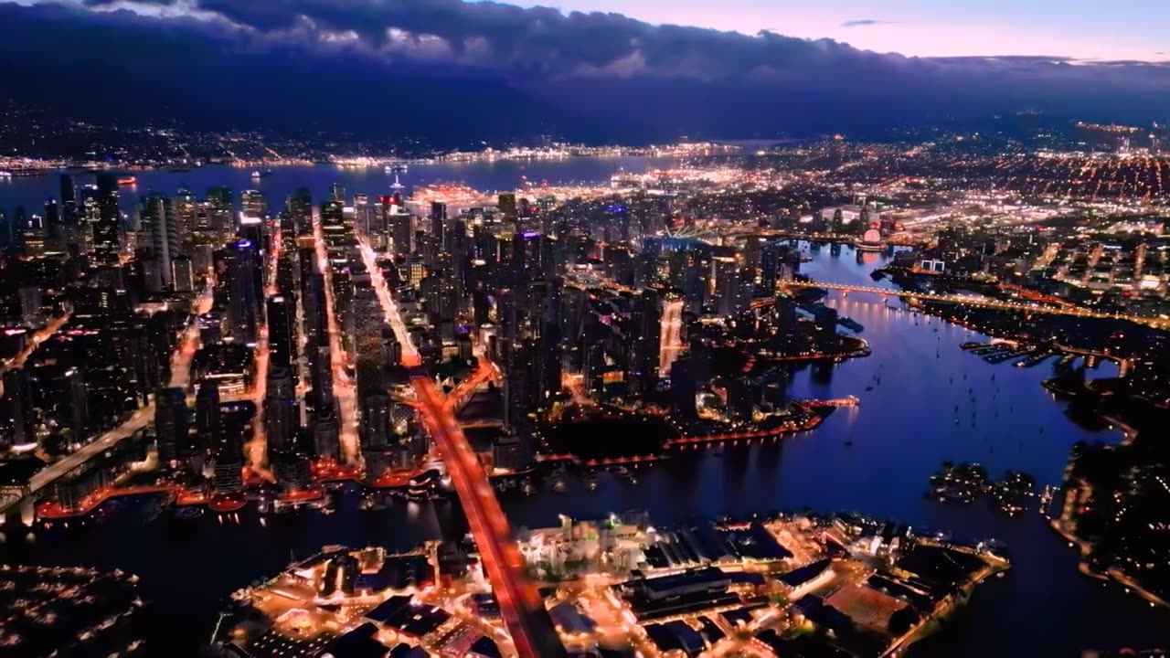 航拍温哥华最美区域清晨视频素材