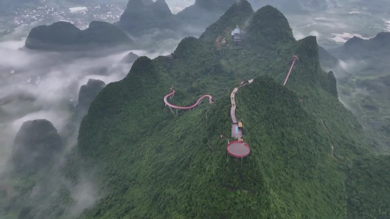 广西桂林如意峰风光视频素材