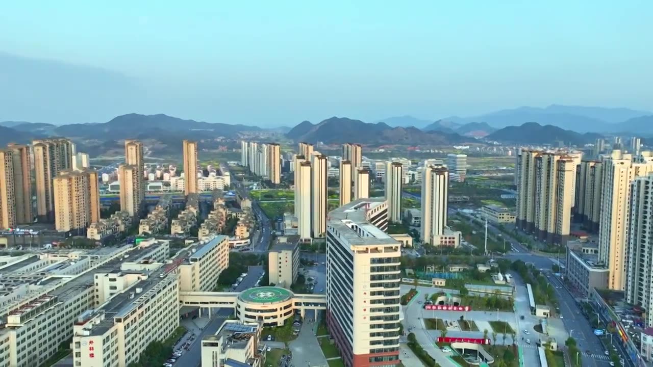 宜春城市地标航拍素材视频下载