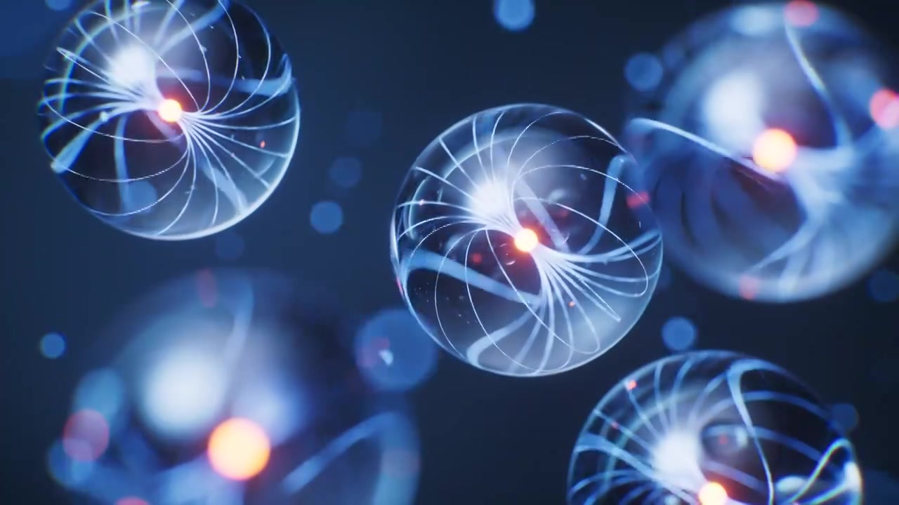 物理学量子科技概念三维渲染视频素材