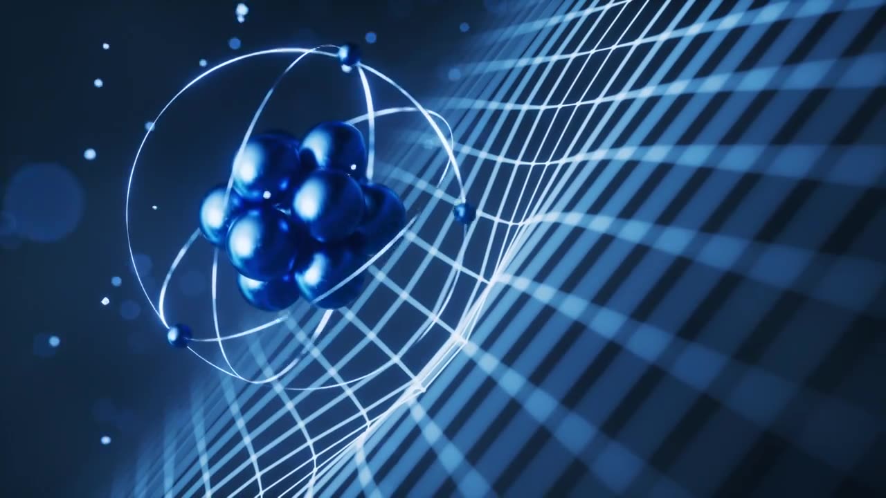 微观物理原子结构物理科学概念三维渲染视频素材