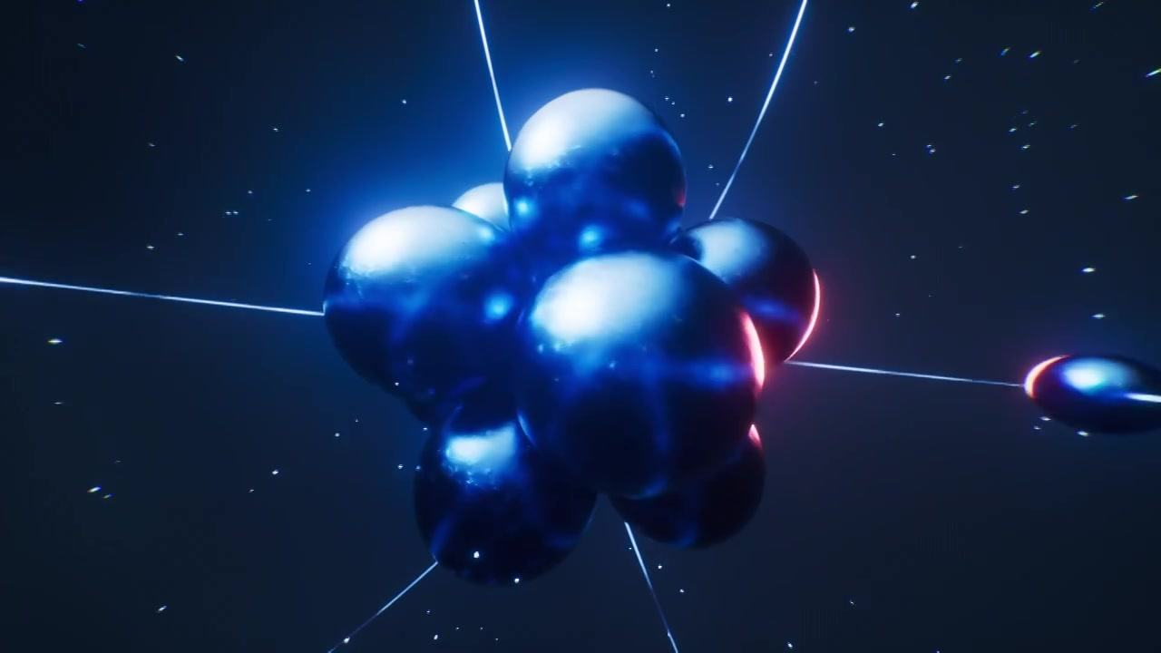 微观物理原子结构物理科学概念三维渲染视频下载