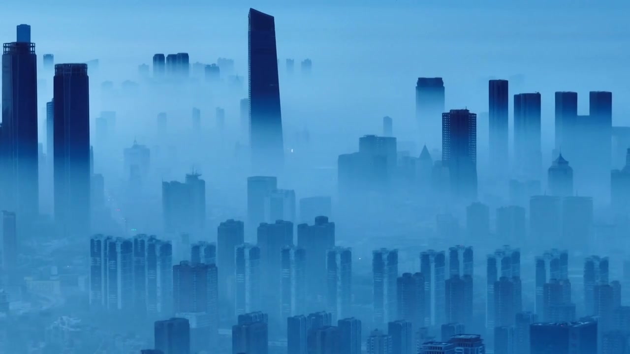 沈阳城市发展工业城市摩天大楼视频下载