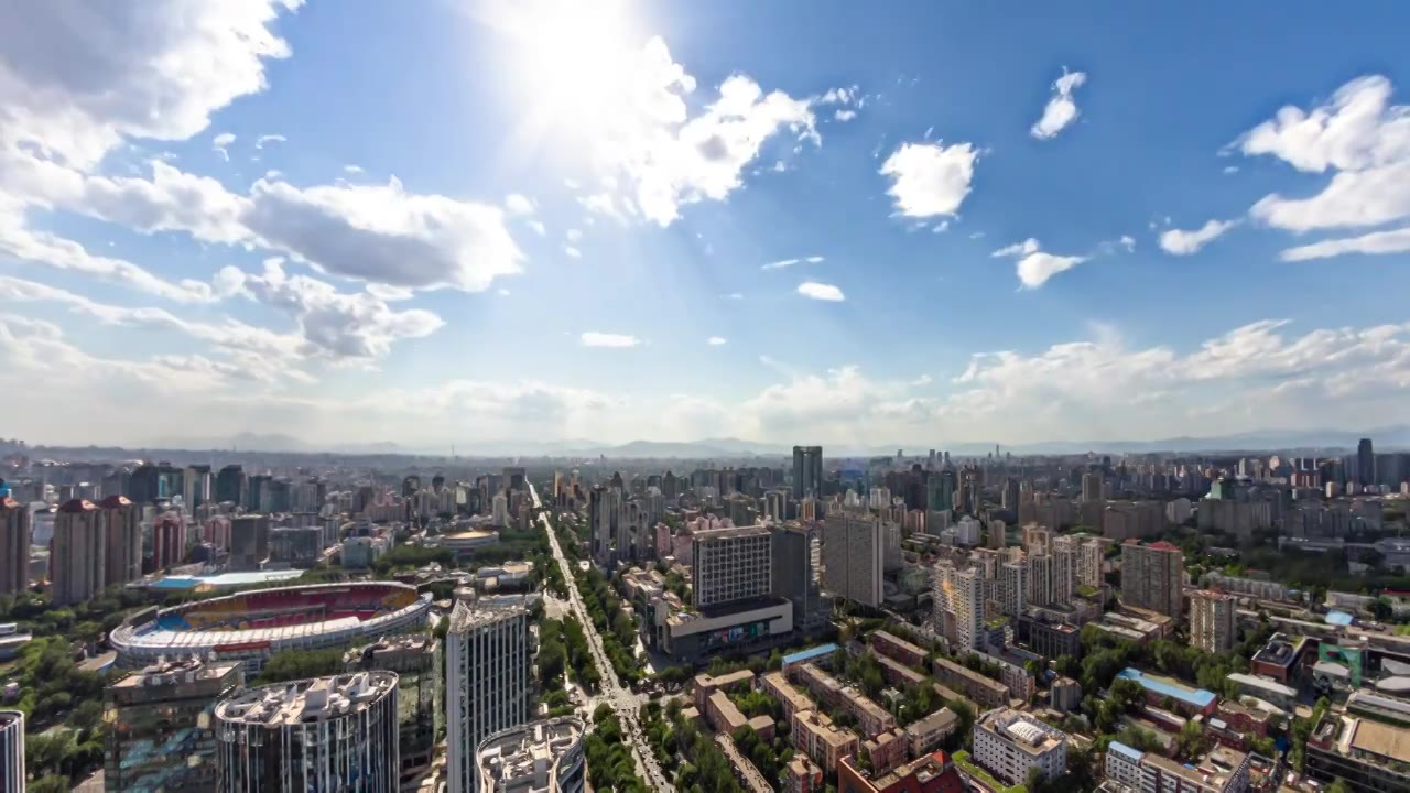 中国北京市城市风光：三里屯地区视频下载