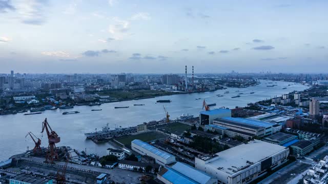 上海工业区码头-2视频素材