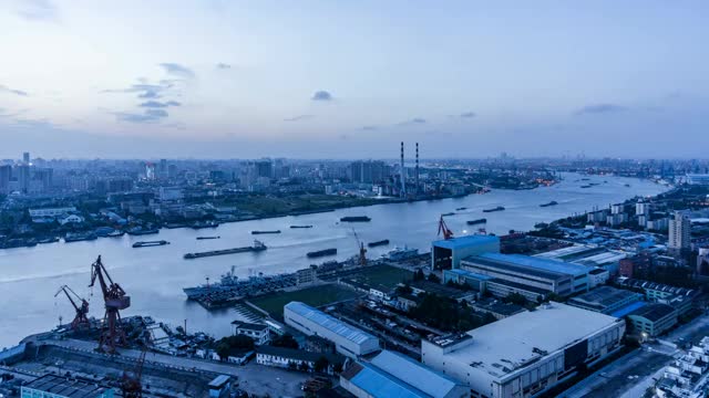 上海工业区码头-3视频素材
