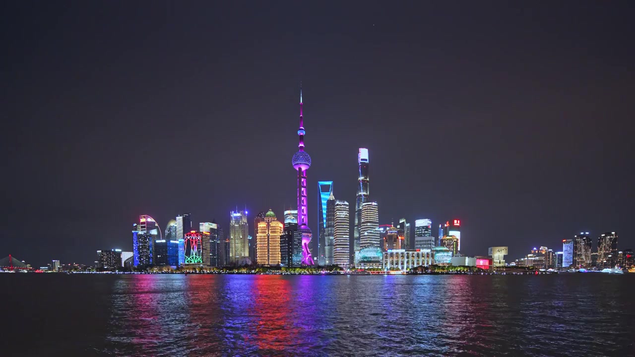 上海浦东城市夜景视频下载