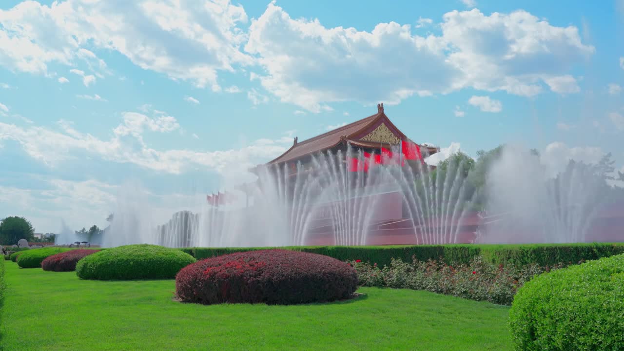 北京天安门音乐喷泉视频下载