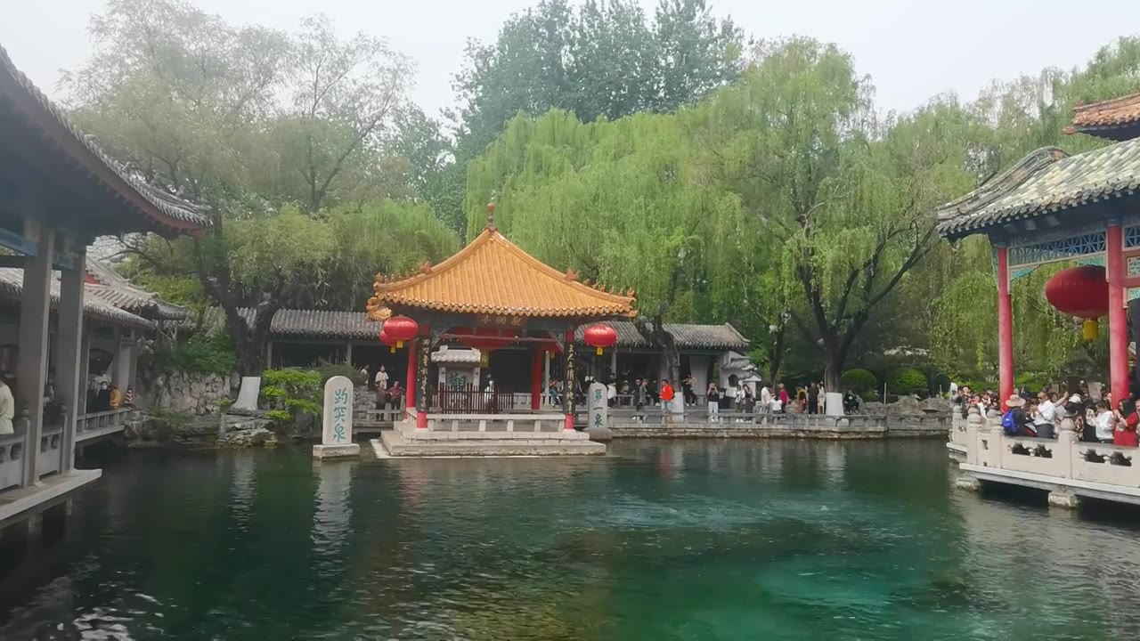济南趵突泉公园景区视频下载