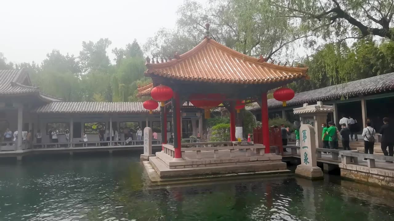 济南趵突泉公园景区视频下载