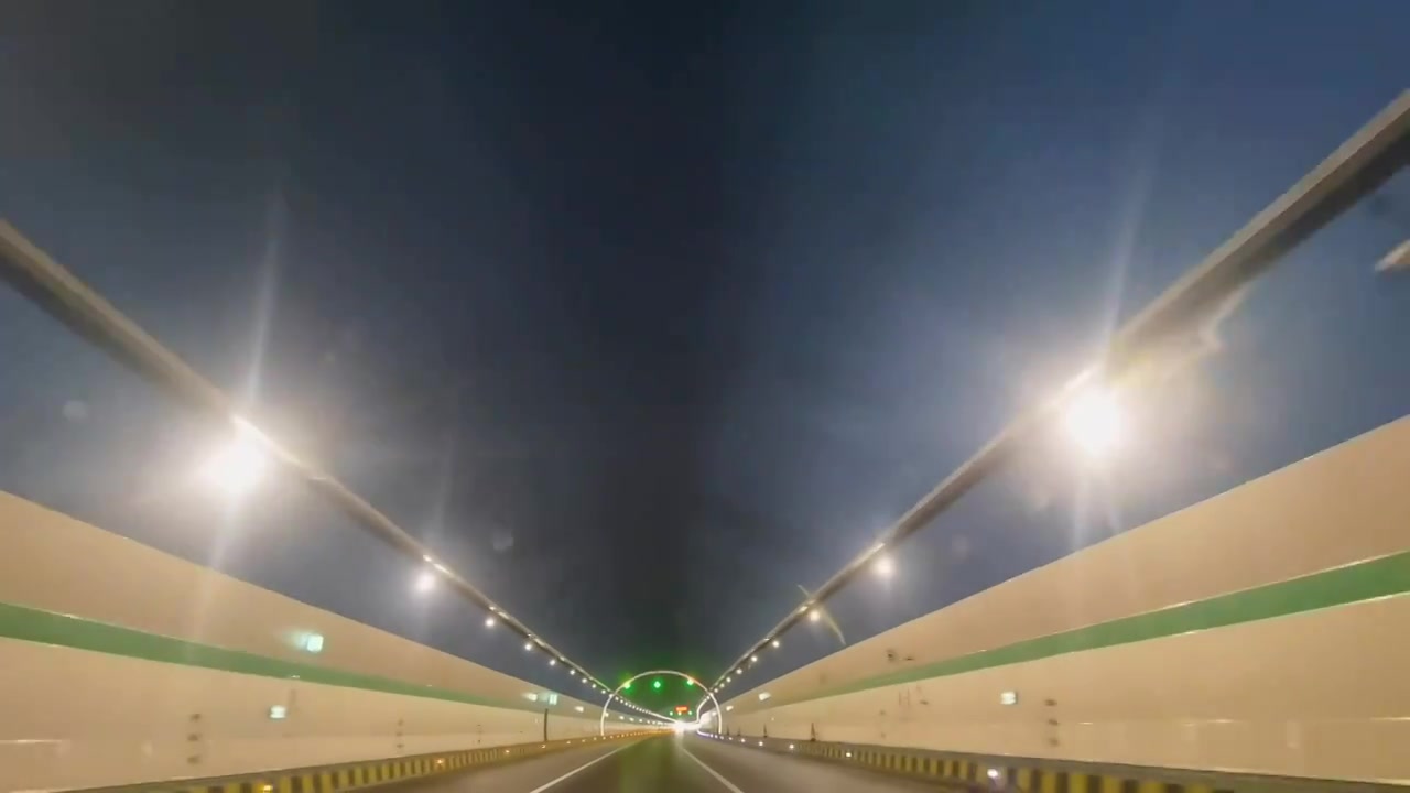 高速公路隧道灯光视频下载