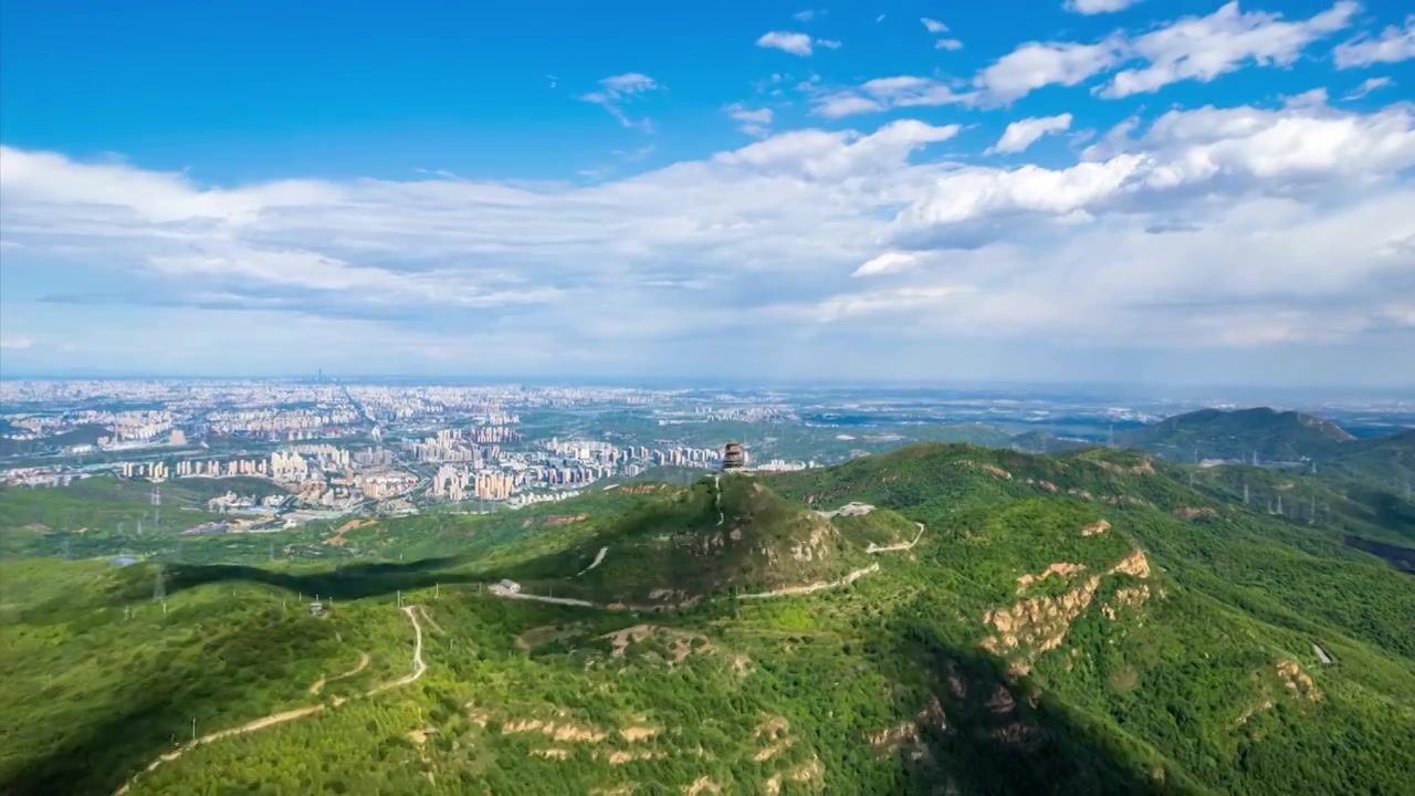 航拍北京城市全景大景视频素材